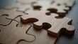 © Viktor - Wooden puzzle pieces interlock. Concept of employee benefits compensation strategy teamwork solution. Human resources, career development, retirement planning, work-life balance concept. Strategic