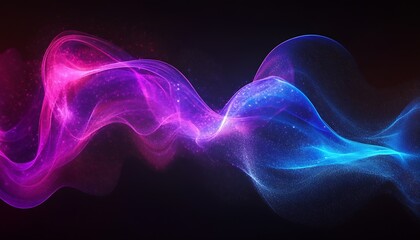Poster - Dynamic and Colorful Abstract Waves of Light Flowing in a Captivating Visual Display : Generative AI