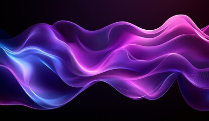 Poster - Serene Flow of Colorful Waves Illustrating a Calming Abstract Design : Generative AI