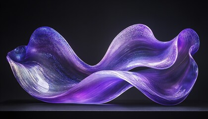 Leinwandbilder - Elegant abstract sculpture showcasing smooth curves and rich purple hues that exhibit a captivating shine : Generative AI