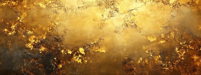 Aufkleber - Luxurious Gold Texture Background Abstract Golden Surface with Intricate Patterns Elegant and Opulent Design High Resolution : Generative AI