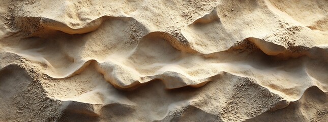 Leinwandbilder - Abstract Sand Dunes Texture Background Desert Landscape Patterned Sand Waves Nature Macro Detailed Sandy Surface : Generative AI