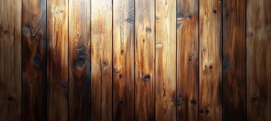 Aufkleber - Rustic Wood Panel Background with Warm Brown Tones and Natural Grain Texture for Interior Design and Photography : Generative AI