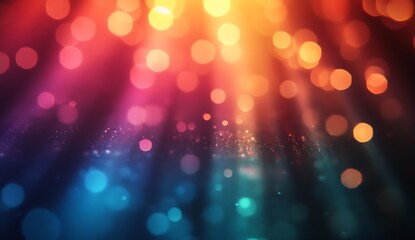 Aufkleber - Radiant soft focus bokeh effect creating an eyecatching colorful atmosphere for creative projects : Generative AI