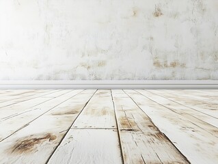 Aufkleber - Charming rustic wooden floor combined with textured wall perfect for home decor and artistic projects : Generative AI