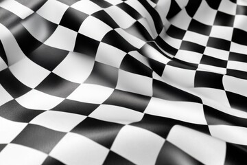 Fototapete - Bold black and white diagonal stripes with checkerboard pattern create dynamic graphic background suitable for various designs and projects