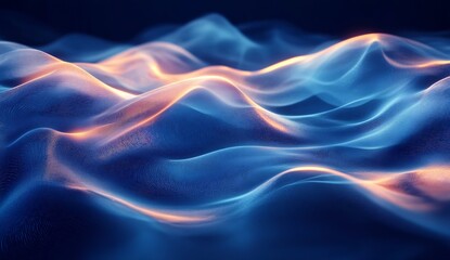 Leinwandbilder - Mesmerizing close up of flowing waves with soft luminous highlights creating depth : Generative AI