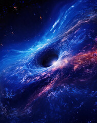 Wall Mural - black hole in space