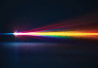 Aufkleber - Abstract Rainbow Light Beam Colorful Spectrum Effect Dark Background Optical Phenomenon Light Dispersion Physics Concept Modern Art : Generative AI