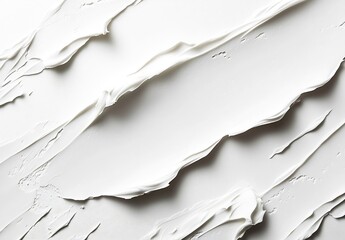 Aufkleber - Rough texture of white paint scraped across canvas for an artistic design background : Generative AI