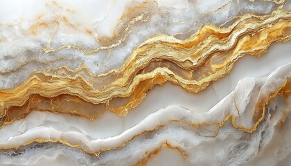 Aufkleber - Abstract smooth marble slab with golden patterns and soft gray undertones for elegant interiors : Generative AI