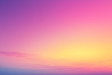 Poster - Vibrant Pink and Yellow Gradient Sky Abstract Sunset Colors with Soft Clouds and Dreamy Atmosphere Background : Generative AI