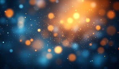 Fototapete - Enchanting bokeh lights merging with vibrant colors in soft abstract background : Generative AI