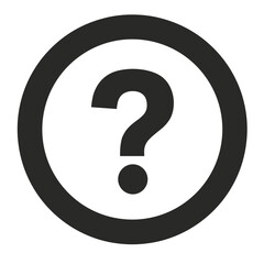 Wall Mural - minimalist question mark icon for help center or faq section in ui elements