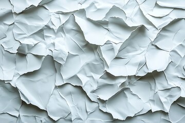 Fototapete - Abstract White Wrinkled Paper Texture Background Creative Backdrop for Graphic Design and Photography : Generative AI
