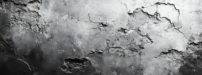 Aufkleber - Distressed Concrete Wall Texture with Cracks and Damage Grunge Background for Industrial Design and Architectural Visualization : Generative AI