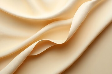 Aufkleber - Elegant Cream Fabric Texture Background Soft Draping Material for Fashion and Design Projects : Generative AI
