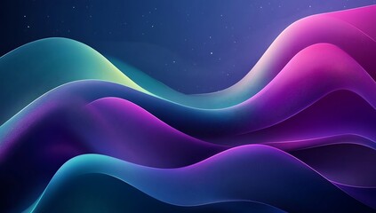 Poster - Abstract Colorful Wave Background with Soft Gradient and Flowing Lines Modern Design for Digital Art and Wallpaper : Generative AI