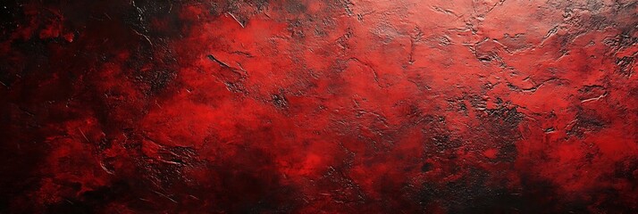 Leinwandbilder - Abstract Red and Black Texture Painting Dramatic Canvas Art Background Detailed Close Up for Creative Projects and Designs : Generative AI