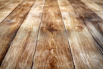 Aufkleber - Rustic Brown Wood Flooring Texture for Backgrounds and Mockups featuring Natural Grain and Subtle Imperfections : Generative AI