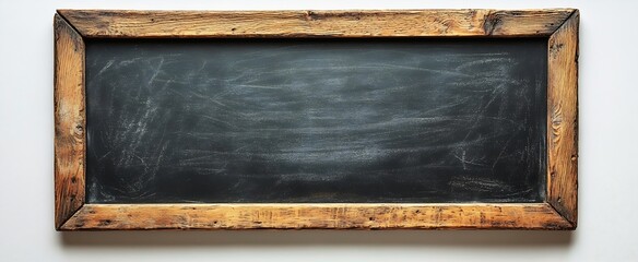 Poster - Rustic Chalkboard with Wooden Frame Vintage Style Message Board Sign for Restaurant Cafe or Home Decor Text Space : Generative AI