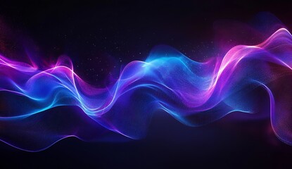 Poster - Colorful flowing waves of light creating a mesmerizing abstract background pattern : Generative AI
