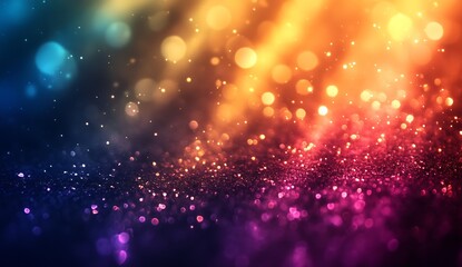 Fototapete - Magical bokeh light composition showcasing vibrant colors and dazzling sparkles for inspiring designs : Generative AI