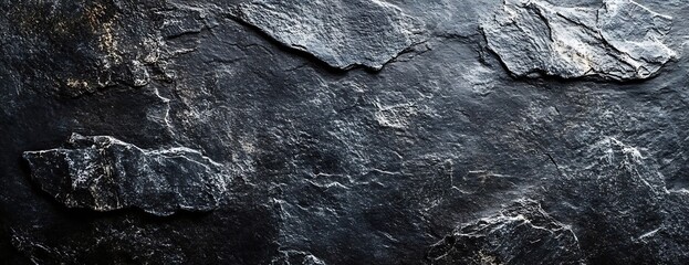 Poster - Dark Slate Stone Texture Background for Elegant Design Creative Projects and Natural Artistic Compositions : Generative AI