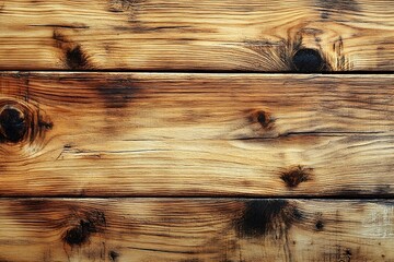Poster - Rustic Wooden Planks Background with Rich Grain and Knots Natural Wood Texture and Warm Tone for Crafts and Design : Generative AI