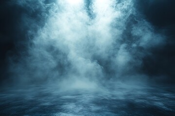 Poster - Dramatic Smoke Effect in a Dark Room Ideal for Backgrounds and Atmospheric Photography Abstract Background : Generative AI