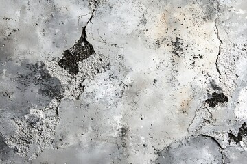 Poster - Cracked Concrete Wall Texture for Abstract Background and Grunge Industrial Design Elements : Generative AI