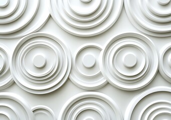 Aufkleber - Modern 3D Circles Abstract Background Minimalist Design for Wallpapers and Creative Graphic Projects : Generative AI