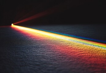 Canvas Print - prism of light breaking on dark surface rainbow spectrum physics phenomenon science concept abstract