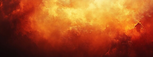 Poster - Fiery Abstract Background with Intense Orange and Yellow Hues Textured Surface and Dramatic Lighting for Graphic Arts : Generative AI