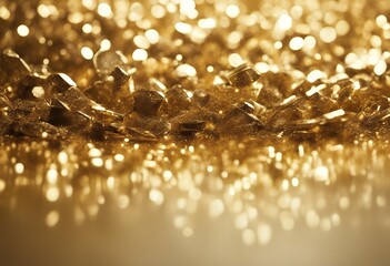 Wall Mural - gold background glittering abstract wedding blur sparkling design light celebration holiday year eve