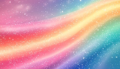 Fototapete - A beautiful gradient of flowing colors creating a mesmerizing wavelike composition on canvas : Generative AI