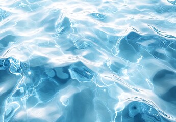 Poster - Artful representation of water surface with enhanced colors showcasing vibrant sunlight reflections : Generative AI