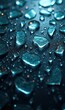 © Makaron - A close-up of glistening water droplets on a surface, showcasing a captivating interplay of light and texture, ideal for backgrounds or themes of freshness and purity.