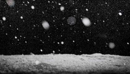 Wall Mural - falling realistic natural snowflakes overlay from top to bottom calm snow for digital composition and photo composite