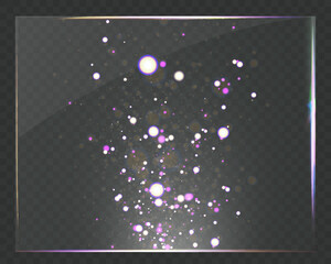 Aufkleber - Glowing light effects with sparkling glitter, bokeh, golden and silver shine, magic dust, luxury decoration elements, festive luminous overlays, abstract shimmering backgrounds.	
