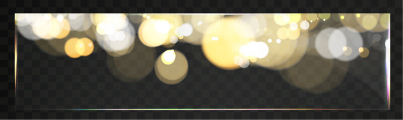 Aufkleber - Glowing light effects with sparkling glitter, bokeh, golden and silver shine, magic dust, luxury decoration elements, festive luminous overlays, abstract shimmering backgrounds.	

