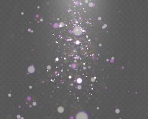 Aufkleber - Abstract magical glowing bokeh lights on dark background with sparkles, soft blurry fantasy effect, elegant festive backdrop.
