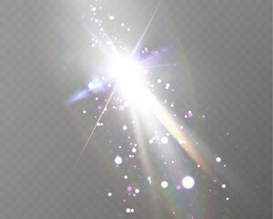 Aufkleber - 	
Glowing light effects with transparency, lens flare, radiant beams, starbursts, and luminous sparkles for overlays and design.	