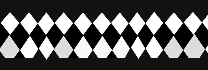 Fototapete - Geometric triangle patterns in black and white create a striking minimalist design perfect for modern decor and artistic backgrounds