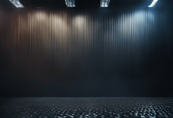 Wall Mural - black light floating dark studio products iron interior room stage floor texture plate sheet diamond