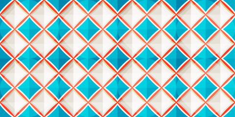 Aufkleber - The pattern consists of a grid of white diamonds with overlapping blue diamonds, creating a sense of depth.