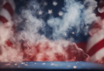Wall Mural - july particle smoke product ai placement stage backdrop white 4th effects spotlight great blue red f