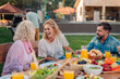 © Zamrznuti tonovi - Family enjoying backyard barbecue with delicious food and laughter