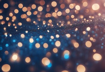 Wall Mural - background focused blue glitter banner size abstract lights galaxy christmas festive dust glamour bl