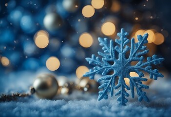 Wall Mural - textured card christmas use greeting ornaments holidays snowflake blue happy possible decoration win